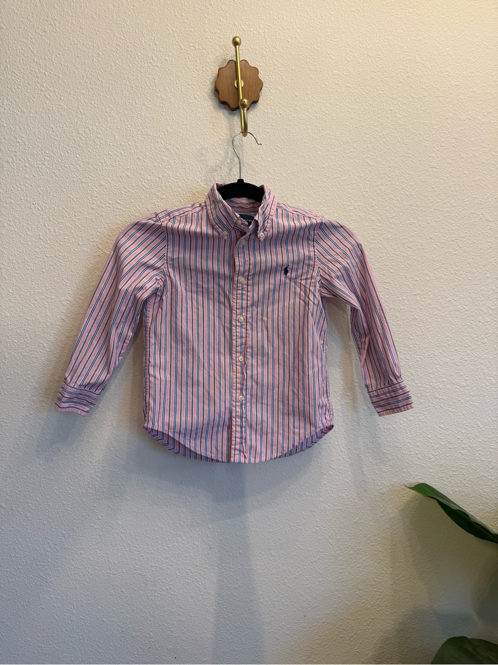 Ralph Lauren Pink Striped Button-Down Shirt for Kids